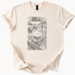 Industrial Pour Vintage Graphic Tee Black and White Photography Style